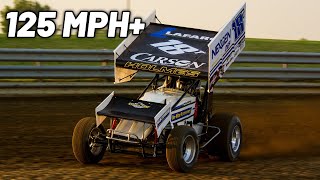 The Fastest 125MPH And Largest Dirt Track We Have Ran Yet 410 Sprint Car [upl. by Cirenoj]