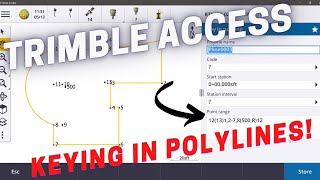 Trimble Access Keying in Polylines [upl. by Kelula]