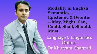 Modality in English Semantics  Epistemic amp Deontic  May Might Can Could Shall Should Must [upl. by Setsero]