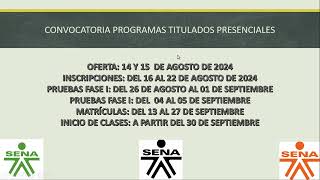 ⌚Convocatorias del SENA  AGOSTO PRESENCIAL 🚌 Y VIRTUAL 💻 [upl. by Airliah942]