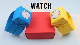 How to make a paper wrist Watch  origami wrist Watch  origami Watch  paper Wrist Watch [upl. by Hanima]