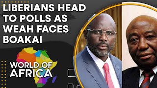 World of Africa Liberia goes to polls as Weah says hes still in the pitch [upl. by Revart]