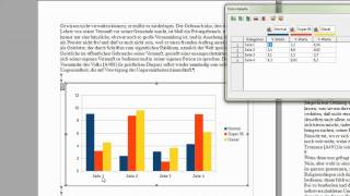 31 Diagramm mit eigenen Werten einfügen  OpenOffice  LibreOffice Writer [upl. by Anemolihp]