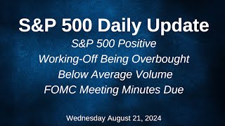 SampP 500 Daily Market Update for Wednesday August 21 2024 [upl. by Aretahs]