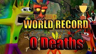 CRASH BANDICOOT 1 NST  any Speedrun NO DEATHS WORLD RECORD 1082017 [upl. by Rekcut]