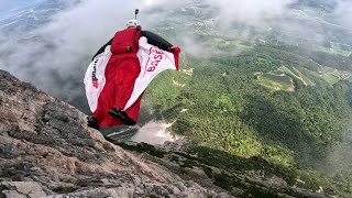 Scenic Wingsuit Flyby Of A Castle [upl. by Idnek282]