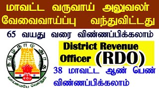 மாவட்ட வருவாய் அலுவலர் DRO வேலைவாய்ப்பு அறிவிப்பு  TN District Revenue Officer Recruitment 2024 [upl. by Onder]