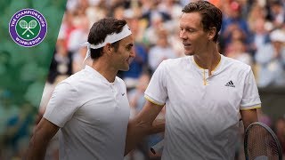 Roger Federer v Tomas Berdych highlights  Wimbledon 2017 semifinal [upl. by Jazmin]