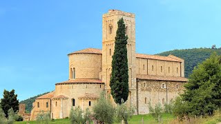 Beautiful Abbazia di SantAntimo Abbey of SantAntimo Italy Tuscany videoturystaeu [upl. by Samford]