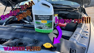 Dodge RAM 1500  how top up windshield washer fluid [upl. by Fagen780]