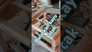 Mesin dowel 2 videoshort woodworking dowell wood sangkarburung [upl. by Anima]