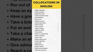 Common Collocations In English Grammar  Learn English Collocations In Use  Collocation Lesson [upl. by Lidaa]