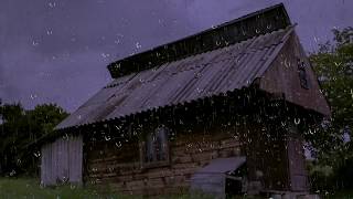 Relaxing Rain Sounds on a Tin Roof w Thunder for Sleep amp Relaxation  10 Hours Natural White Noise [upl. by Gnehp815]