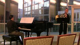 Francaix  Divertimento for Horn and Piano [upl. by Nomannic386]