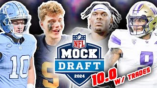 2024 NFL First Round Mock Draft For All 32 Picks 100 Preparing for the Draft [upl. by Buderus]