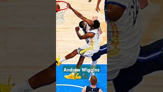 ANDREW WIGGINS insane dunk on LUKA😳👀 gsw nba shorts [upl. by Rednijar]