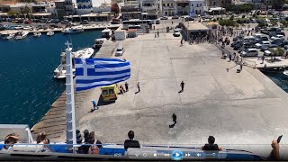 Andros Island Greece Ferry Port  Arrival and Departure  HD 4K  August 2021 [upl. by Hanford]