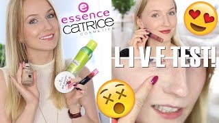 LIVE TEST NEUE ESSENCE amp CATRICE PRODUKTE  VERLOSUNG  TheBeauty2go [upl. by Sucramrej]