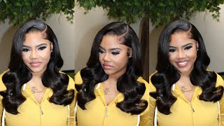 BEGINNER FRIENDLY WIG💛  ULTIMATE LACE MELTSIDE PART WIG INSTALL  ALIPEARL HAIR [upl. by Noffets895]