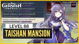 Genshin Impact  Taishan Mansion Level 88 Guide【F2P With No 5 Star Heroes】 [upl. by Ynnahc345]