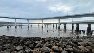 monopile cage lowering  Mumbai coastal road project [upl. by Salisbarry]