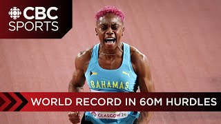 Devynne Charlton reacts to setting world record in 60m hurdles  CBC Sports [upl. by Mayfield]