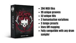 Munro Audio  Death Metal MIDI Drum Pack [upl. by Zysk]