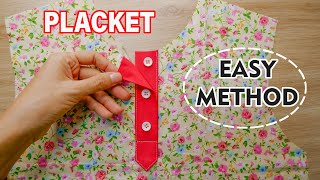 How To Make Perfect Placket Easily And Quick  Placket Sewing Tutorial  Sewing Tips And Tricks [upl. by Kcod]