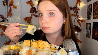 ASMR Sushi Mukbang  eat lunch with me🍱 [upl. by Luciano]