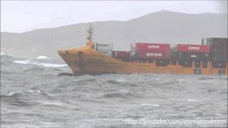 Container Ship OPDR CADIZ leaving A Coruña [upl. by Marne]