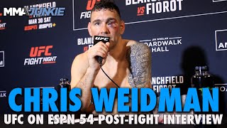 Chris Weidman Has No Intention to Retire Backs Result After Eye Poke  UFC on ESPN 54 [upl. by Enia]