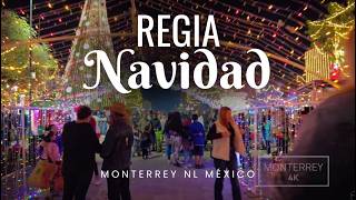 4K  Regia Navidad 2024  Macroplaza Monterrey NL México  Walking tour  Monterrey 4K asmrwalk [upl. by Yednil]