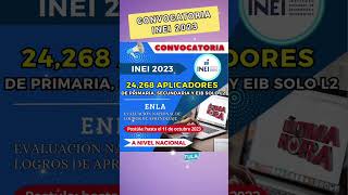 INEI Convocatoria Aplicadores 2023 inei convocatoria empleosenperu trabajo enla [upl. by Haianeb]