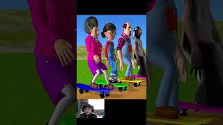 Scary Teacher 3D vs Squid Game Take Care of Tree vs Water Syringe and SkateBoard Challenge shorts [upl. by Notreb324]