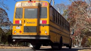 Ground shot First Student 2022 Thomas C2 School Bus NCNR5725 Passing By Cummins B67 [upl. by Eenitsed]