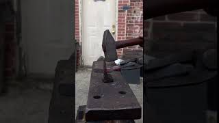 Forging a jeweler’s hammer blacksmith forged tool shorts [upl. by Dionis966]