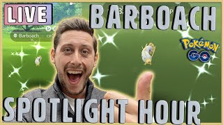 LIVE Shiny Barboach Pokemon GO Spotlight Hour Grind [upl. by Peppy]