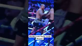 Frazer Clarke vs Fabio Wardley Wardley finishes Frazer inside Round number 1 KO viralshorts [upl. by Justino365]