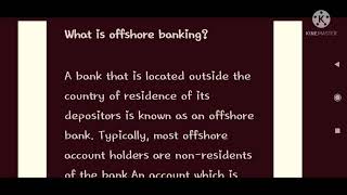 Offshore bankingRole in international financeAsset ampLiability Management unit 2 IBFM [upl. by Repsag]