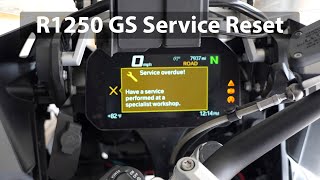 BMW R1250 GS Service Light Reset [upl. by Esiuole558]