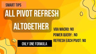 Refresh All Pivot Tables Altogether in Excel A Formula amp Shortcut keyMISXLHindi Tutorial [upl. by Ylra]