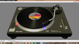 Foobar2000 vintage skin turntable SL1200MK6 [upl. by Rekab744]