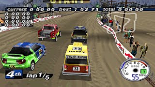 Rally Cross 2 PS1 Gameplay HD Beetle PSX HW [upl. by Htenaj295]