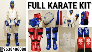 FULL KARATE KIT ARAWAZA GOKAIDO HANNA AND ADIDAS KIT GLOVES HEAD CHEST SHIN GUARD AND MORE [upl. by Onileva554]