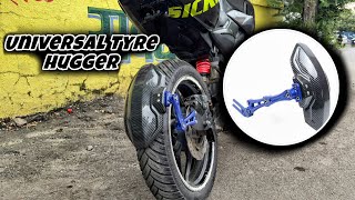 Universal Motorcycle Tyre Hugger For Rainy Season  Pulsar NS 200 [upl. by Arolf]