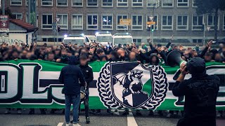 FC Heidenheim 21 Olimpija Ljubljana 03102024 Corteo Choreo amp Support [upl. by Willard]