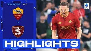 RomaSalernitana 22  Matic scores late equaliser for Roma Goals amp Highlights  Serie A 202223 [upl. by Worth]