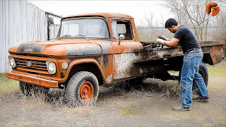 Man Fully Restores Abandoned V8 Chevrolet C10  Start to Finish Build by FLManGarage [upl. by Oniluap]