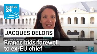 France bids farewell to exEU chief Jacques Delors • FRANCE 24 English [upl. by Yelsew]