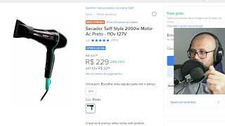 Secador Taiff Style 2000w Motor Ac Preto 110v 127V [upl. by Ahsircal]